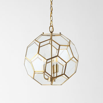 Bee 13.5" Modern Bohemian Iron/Glass LED Pendant - JONATHAN Y